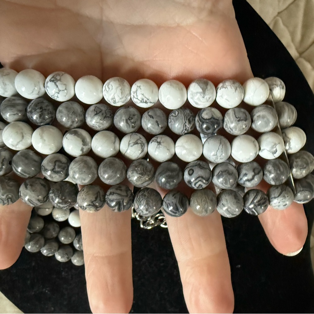Beaded choker necklace - Picture 5 of 5